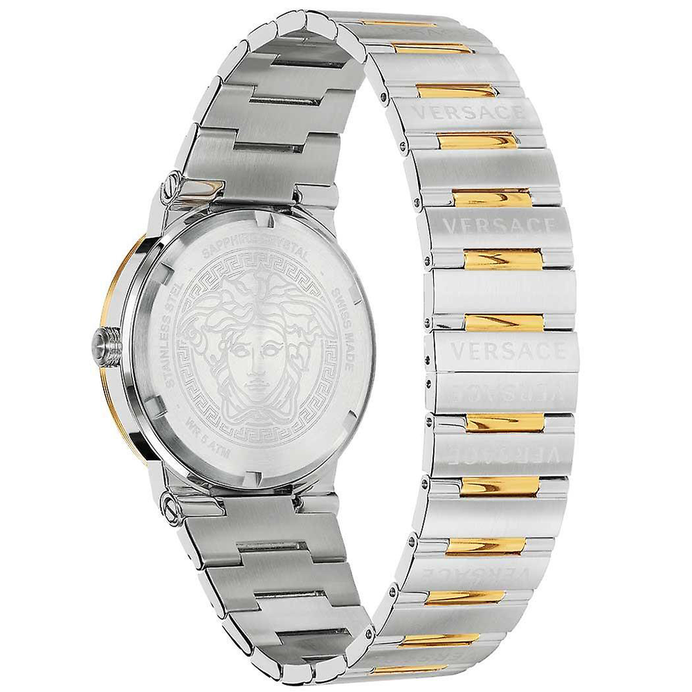 Versace VEVI00420 Men's Watch Greca Two-Tone Green Dial