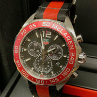 Tag Heuer Formula 1 McLaren Limited Edition Chronograph Black Dial Two Tone NATO Strap Watch for Men - CAZ1112.FC8188