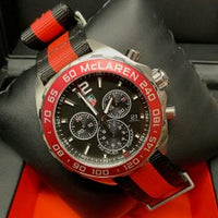 Tag Heuer Formula 1 McLaren Limited Edition Chronograph Black Dial Two Tone NATO Strap Watch for Men - CAZ1112.FC8188