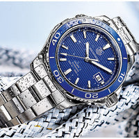 Tag Heuer Aquaracer Calibre 5 Automatic Blue Dial Silver Steel Strap Watch for Men - WAK2111.BA0830