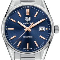 Tag Heuer Carrera Quartz Blue Dial Silver Steel Strap Watch for Women - WAR1112.BA0601