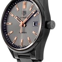 Tag Heuer Carrera Special Edition Black Dial Black Steel Strap Watch for Women - WAR1113.BA0602
