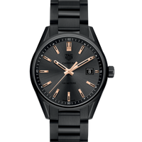 Tag Heuer Carrera Special Edition Black Dial Black Steel Strap Watch for Women - WAR1113.BA0602