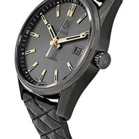 Tag Heuer Carrera Special Edition Black Dial Black Leather Strap Watch for Women - WAR1113.FC6392
