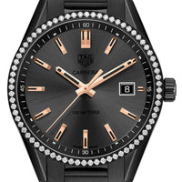 Tag Heuer Carrera Quartz Diamonds Black Dial Black Steel Strap Watch for Women - WAR1115.BA0602