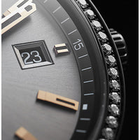 Tag Heuer Carrera Diamonds Anthracite Black Dial Black Leather Strap Watch for Women - WAR1115.FC6392
