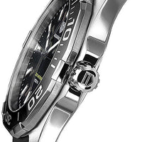 Tag Heuer Aquaracer Quartz Black Dial Black Rubber Strap Watch for Men -  WAY101A.FT6141