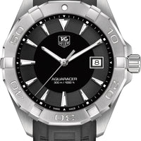 Tag Heuer Aquaracer Caliber 5 Automatic Black Dial Black Rubber Strap Watch for Men - WAY2113.FT8021