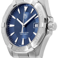 Tag Heuer Aquaracer Quartz Blue Dial Silver Steel Strap Watch for Men - WAY1112.BA0928