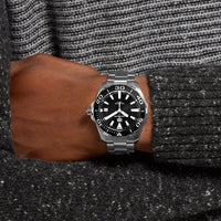 Tag Heuer Aquaracer Black Dial Silver Steel Strap Watch for Men - WAY111A.BA0928