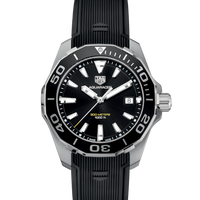 Tag Heuer Aquaracer Black Dial Black Rubber Strap Watch for Men - WAY111A.FT6151