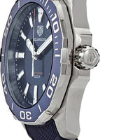 Tag Heuer Aquaracer Blue Dial Blue Rubber Strap Watch for Men - WAY111C.FT6155