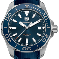 Tag Heuer Aquaracer Blue Dial Blue Rubber Strap Watch for Men - WAY111C.FT6155