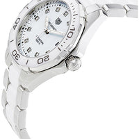 Tag Heuer Aquaracer Diamonds White Dial Two Tone Steel Strap Watch for Women - WAY131D.BA0914
