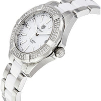 Tag Heuer Aquaracer Diamonds White Dial Two Tone Steel Strap Watch for Women - WAY131F.BA0914