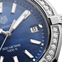 Tag Heuer Aquaracer Quartz Diamonds Blue Dial Blue Nylon Strap Watch for Women - WAY131N.FT6091