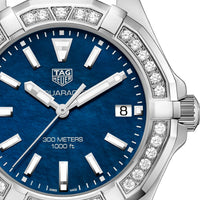 Tag Heuer Aquaracer Quartz Diamonds Blue Dial Blue Nylon Strap Watch for Women - WAY131N.FT6091