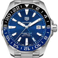 Tag Heuer Aquaracer GMT Calibre 6 Automatic Blue Dial Silver Steel Strap Watch for Men - WAY201T.BA0927