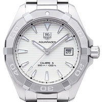 Tag Heuer Aquaracer Automatic White Dial Silver Steel Strap Watch for Men - WAY2111.BA0928