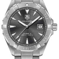 Tag Heuer Aquaracer Automatic Anthracite Grey Dial Silver Steel Strap Watch for Men - WAY2113.BA0928