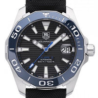 Tag Heuer Aquaracer Calibre 5 Automatic Black Dial Black Nylon Strap Watch for Men - WAY211B.FC6363