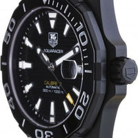 Tag Heuer Aquaracer Calibre 5 Automatic Black Dial Black Nylon Strap Watch for Men - WAY218A.FC6362