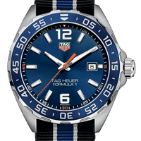 Tag Heuer Formula 1 Quartz Blue Dial Two Tone NATO Strap Watch for Men - WAZ1010.FC8197