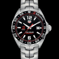 Tag Heuer Formula 1 Senna Limited Edition Black Dial Silver Steel Strap Watch for Men - WAZ1012.BA0883