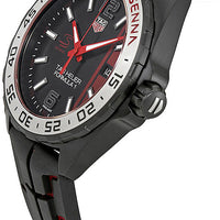 Tag Heuer Formula 1 Senna Special Edition Black Dial Two Tone Rubber Strap Watch for Men - WAZ1014.FT8027