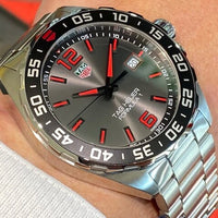 Tag Heuer Formula 1 Quartz Anthracite Dial Silver Steel Strap Watch for Men - WAZ1018.BA0842