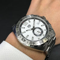 Tag Heuer Formula 1  Calibre 6 Automatic White Dial Silver Steel Strap Watch for Men - WAZ2013.BA0842