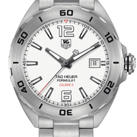 Tag Heuer Formula 1 Calibre 5 Automatic White Dial Silver Steel Strap Watch for Men - WAZ2114.BA0875