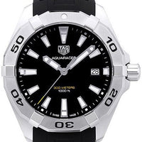 Tag Heuer Aquaracer Quartz Black Dial Black Rubber Strap Watch for Men -  WBD1110.FT8021