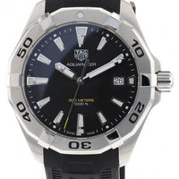 Tag Heuer Aquaracer Quartz Black Dial Black Rubber Strap Watch for Men -  WBD1110.FT8021