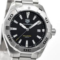 Tag Heuer Aquaracer Black Dial Silver Steel Strap Watch for Men - WBD1110.BA0928