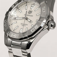 Tag Heuer Aquaracer Mother of Pearl Dial Silver Steel Strap Watch for Women - WBD131A.BA0748