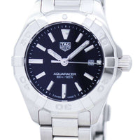 Tag Heuer Aquaracer Quartz Black Dial Silver Steel Strap Watch for Women - WBD1410.BA0741
