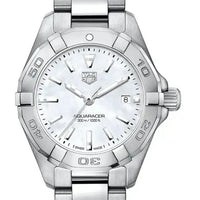 Tag Heuer Aquaracer Quartz Mother of Pearl White Dial Silver Steel Strap Watch for Women - WBD1411.BA0741