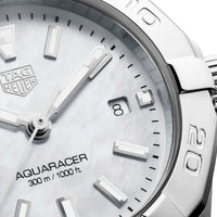 Tag Heuer Aquaracer Quartz Mother of Pearl White Dial Silver Steel Strap Watch for Women - WBD1411.BA0741