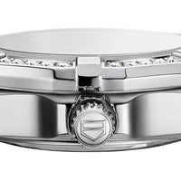 Tag Heuer Aquaracer Diamonds Mother of Pearl White Dial Silver Steel Strap Watch for Women - WBD1415.BA0741