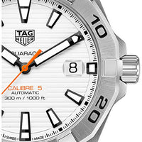 Tag Heuer Aquaracer Automatic White Dial Silver Steel Strap Watch for Men - WBD2111.BA0928