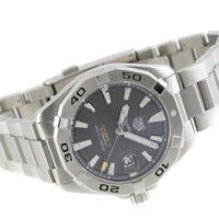 Tag Heuer Aquaracer Calibre 5 Grey Dial Silver Steel Strap Watch for Men - WBD2113.BA0928