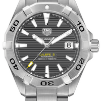 Tag Heuer Aquaracer Calibre 5 Grey Dial Silver Steel Strap Watch for Men - WBD2113.BA0928
