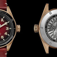 Tag Heuer Autavia Calibre 5 Chinese New Year Maroon Dial Maroon Leather Strap Watch for Men - WBE5193.FC8300