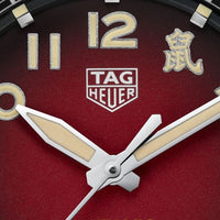 Tag Heuer Autavia Calibre 5 Chinese New Year Maroon Dial Maroon Leather Strap Watch for Men - WBE5193.FC8300
