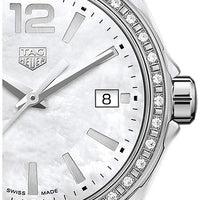 Tag Heuer Formula 1 Quartz Diamonds Mother of Pearl Dial Green Leather Strap Watch for Women - WBJ131A.FC8249
