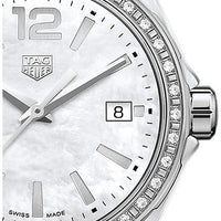 Tag Heuer Formula 1 Quartz Diamonds Mother of Pearl Dial Orange Leather Strap Watch for Women - WBJ131A.FC8250