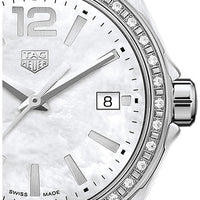 Tag Heuer Formula 1 Quartz Mother of Pearl Dial Brown Leather Strap Watch for Women - WBJ131A.FC8255