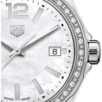 Tag Heuer Formula 1 Quartz Diamonds Mother of Pearl Dial Blue Leather Strap Watch for Women - WBJ131A.FC8256