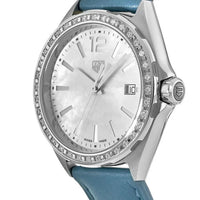 Tag Heuer Formula 1 Quartz Diamonds Mother of Pearl Dial Blue Leather Strap Watch for Women - WBJ131A.FC8256